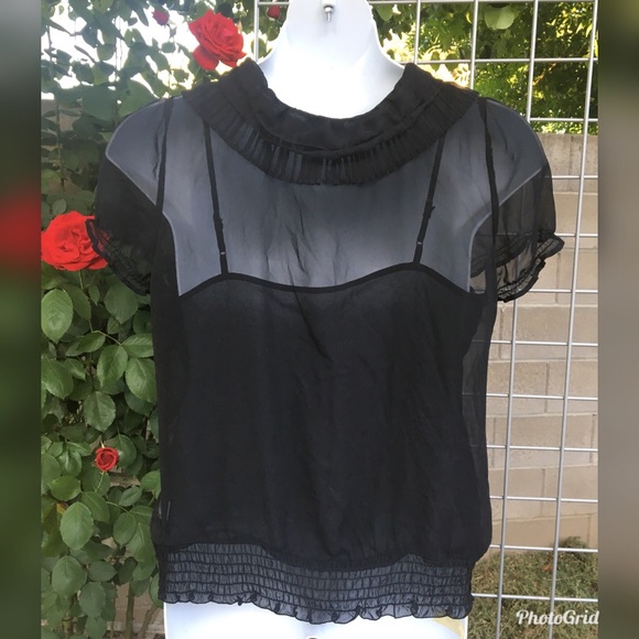 Sheer ruffled top (reserved) - Picture 3 of 5